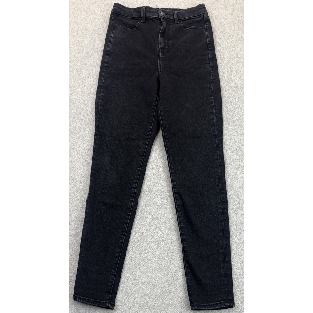 American Eagle Outfitters Womens Skinny Jeans Black Next Level Stretch Denim 4